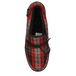 Warm-Lined Corded Slippers - Grey-Red