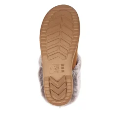 Warm Lined Cushioning Luxury Fur Slippers - Chestnut