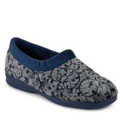 Warm-Lined Full Slippers - Navy
