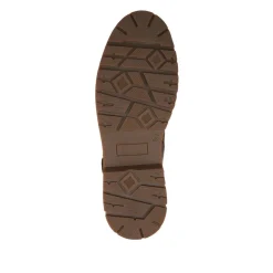 Warm Lined Leather Lace Up Boots - Brown