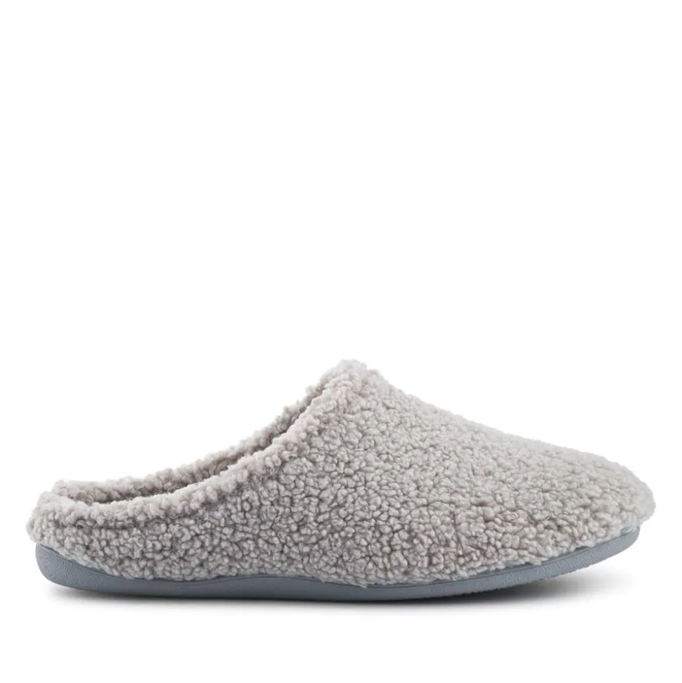 Warm-Lined Lightweight Slippers - Grey