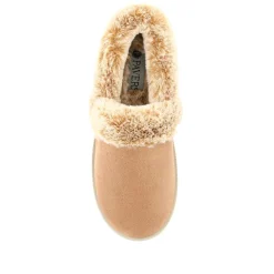 Warm-Lined Memory Foam Slippers - Taupe