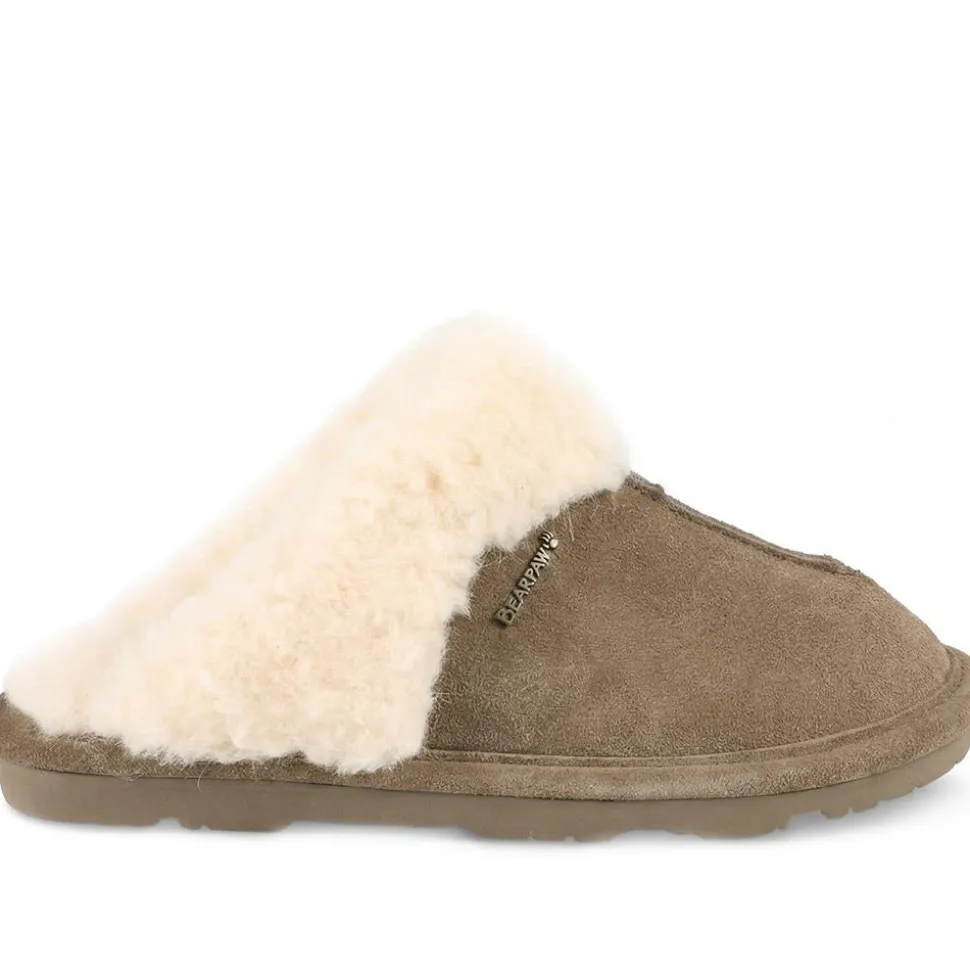Warm-Lined Mule Slippers - Brown