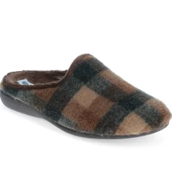 Warm-Lined Mule Slippers - Brown