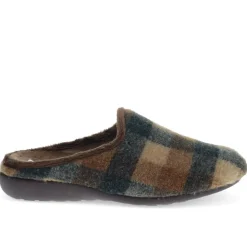 Warm-Lined Mule Slippers - Brown