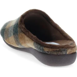 Warm-Lined Mule Slippers - Brown