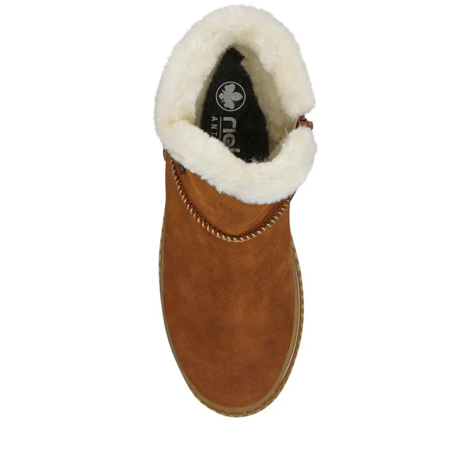 Warm Slip-On Boots - Tan