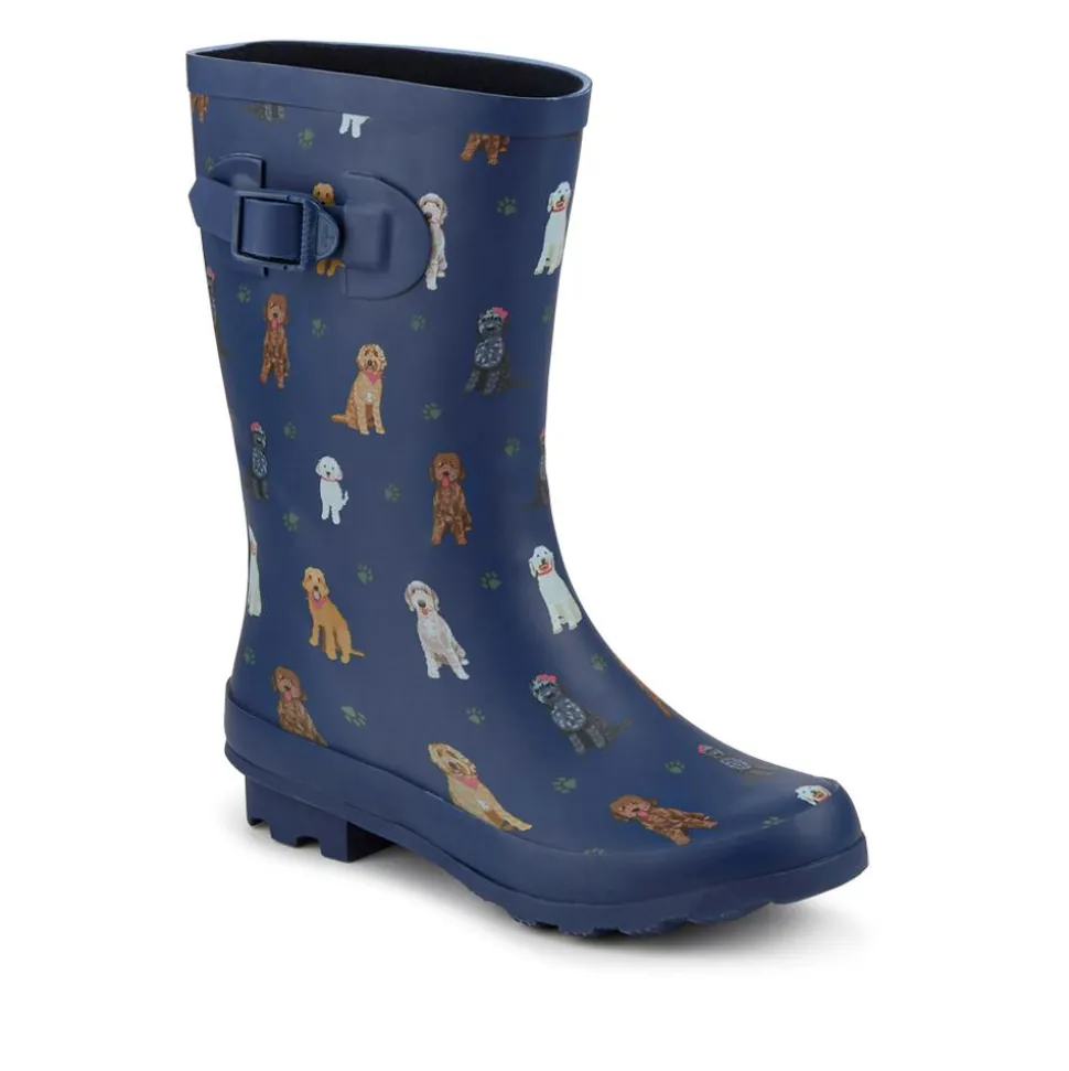 Waterproof Dog Wellies - Navy Multi