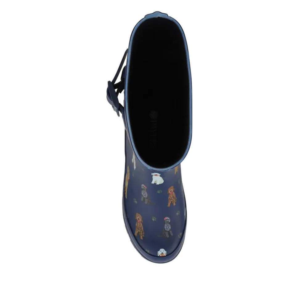 Waterproof Dog Wellies - Navy Multi