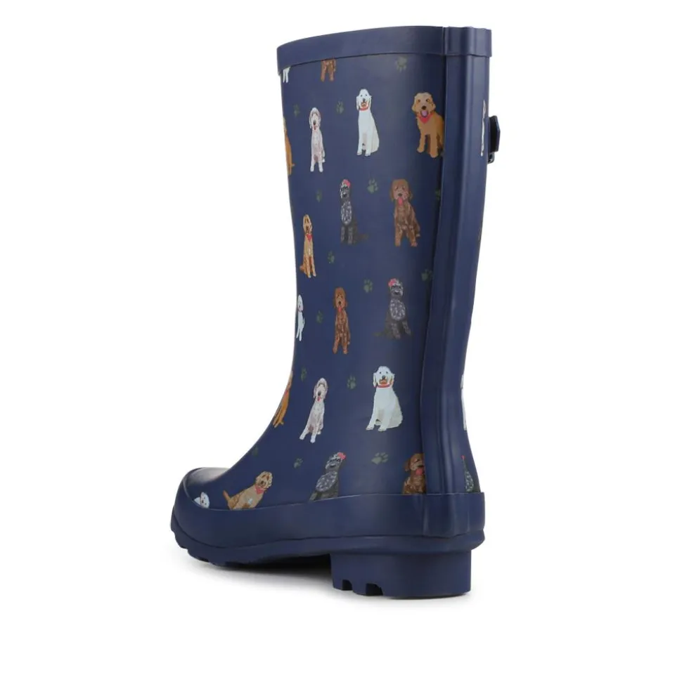 Waterproof Dog Wellies - Navy Multi