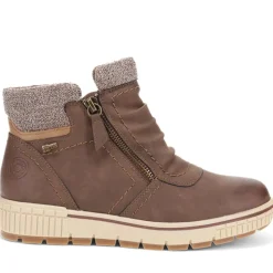 Water-Resistant Ankle Boots - Brown