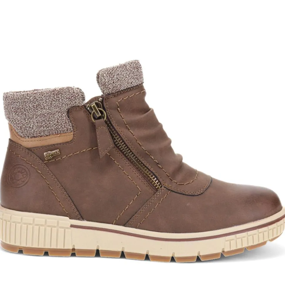 Water-Resistant Ankle Boots - Brown