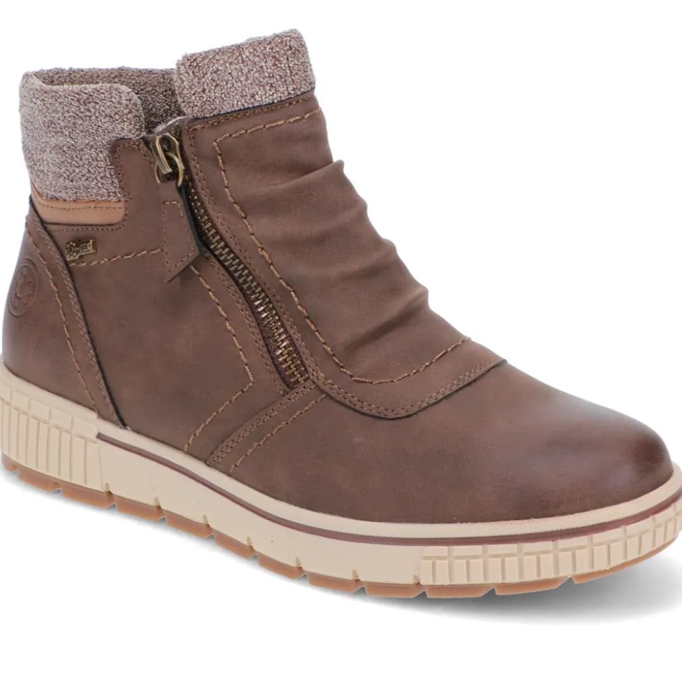 Water-Resistant Ankle Boots - Brown
