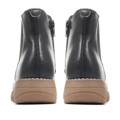 Wedge Chelsea Boots - Black