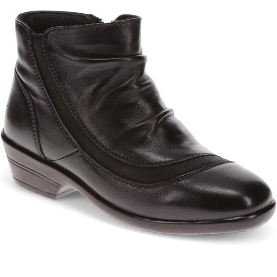 Wedge-Heeled Ankle Boots - Black