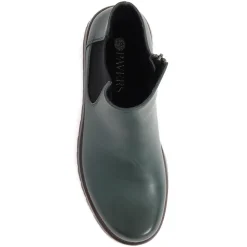 Wedge-Heeled Chelsea Boots - Green