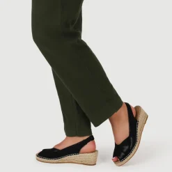Wedge-Heeled Espadrilles - Black