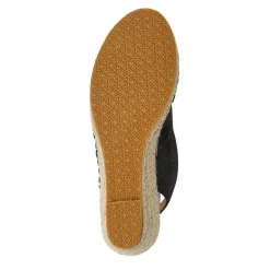 Wedge-Heeled Espadrilles - Black