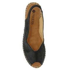 Wedge-Heeled Espadrilles - Black