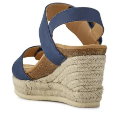 Wedge-Heeled Espadrilles - Navy