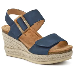 Wedge-Heeled Espadrilles - Navy