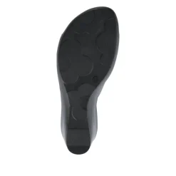 Wedge-Heeled Mules - Black Leopard