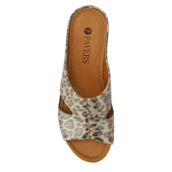 Wedge-Heeled Mules - Metallic Leopard