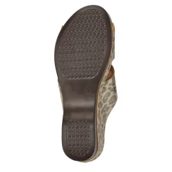 Wedge-Heeled Mules - Metallic Leopard