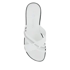 Wedge-Heeled Mules - White