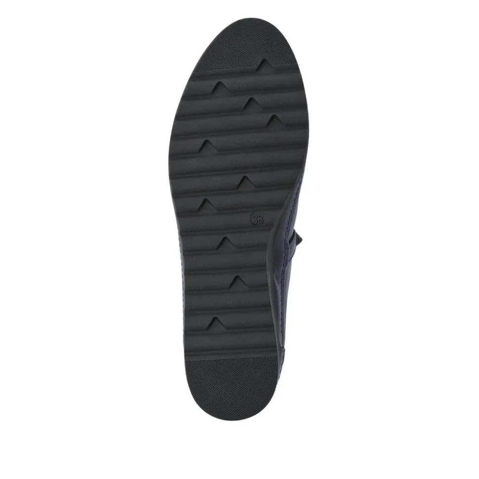 Wedge-Heeled Smart Mary Janes - Navy