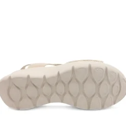 Wedge Heel Elasticated Fit Sandals - Beige