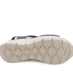 Wedge Heel Elasticated Fit Sandals - Navy