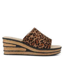 Wedge-Heel Mules - Leopard