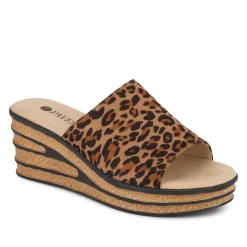 Wedge-Heel Mules - Leopard