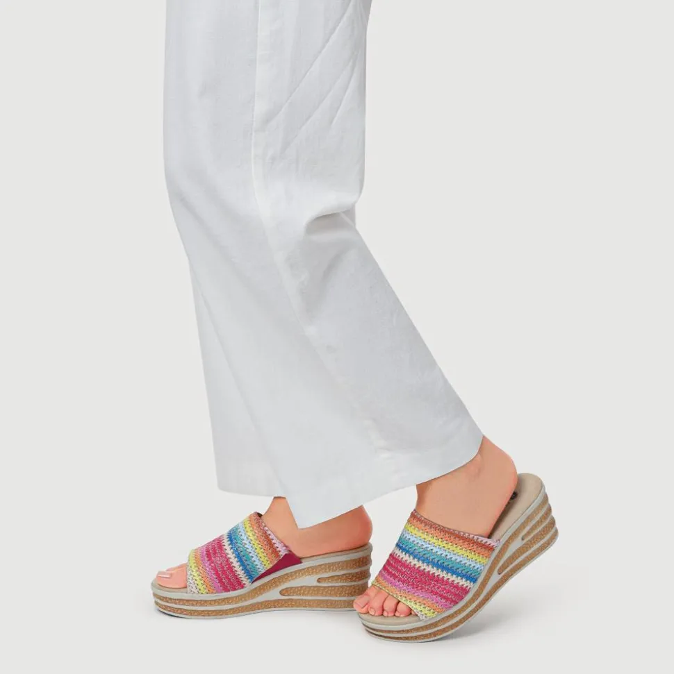 Wedge-Heel Mules - Multi