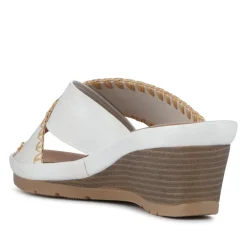 Wedge-Heel Mules - White