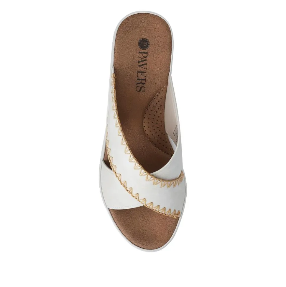 Wedge-Heel Mules - White