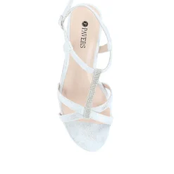 Wedge Heel Sandals - Silver