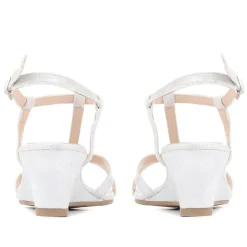 Wedge Heel Sandals - Silver