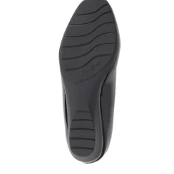 Wedge Heel Slip-On Pumps - Black Patent