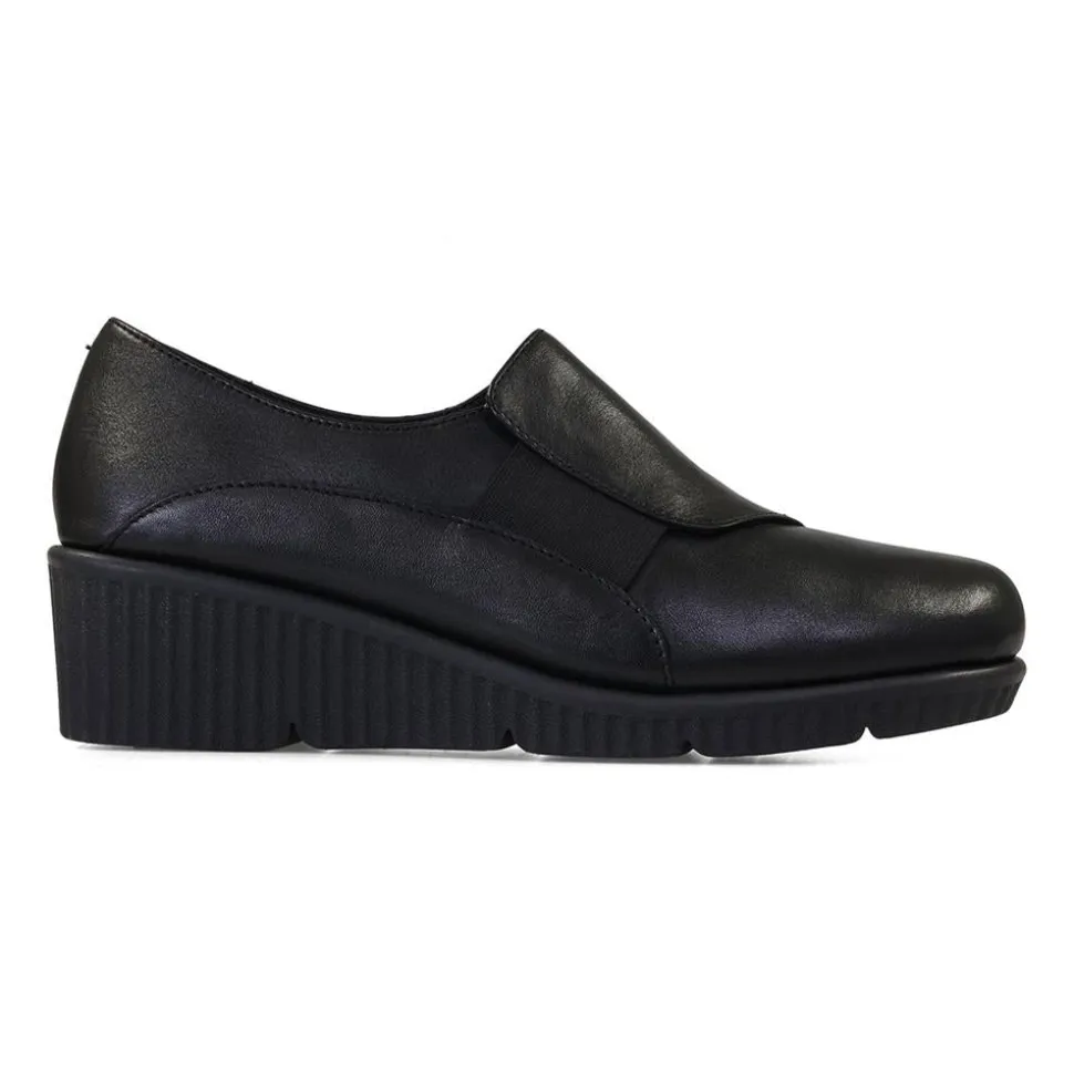 Wedges Classic E Fit - Black Leather