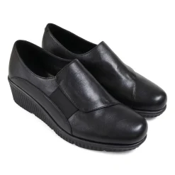 Wedges Classic E Fit - Black Leather