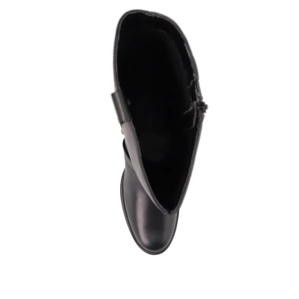 Wide-Calf-Fitting Long Boots - Black