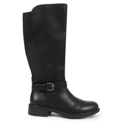Wide Calf-Fitting Long Boots - Black