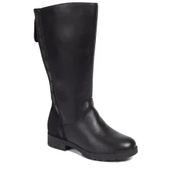 Wide Calf Long Boots - Black