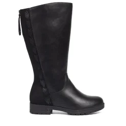 Wide Calf Long Boots - Black