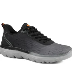 Wide Fit Active Trainers with Memory Foam Insole - Black