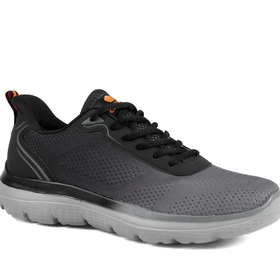 Wide Fit Active Trainers with Memory Foam Insole - Black