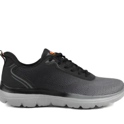 Wide Fit Active Trainers with Memory Foam Insole - Black