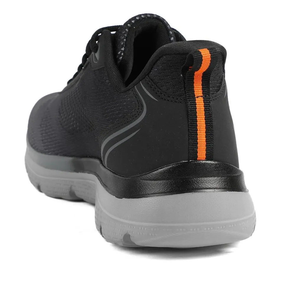 Wide Fit Active Trainers with Memory Foam Insole - Black